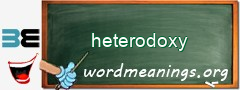 WordMeaning blackboard for heterodoxy